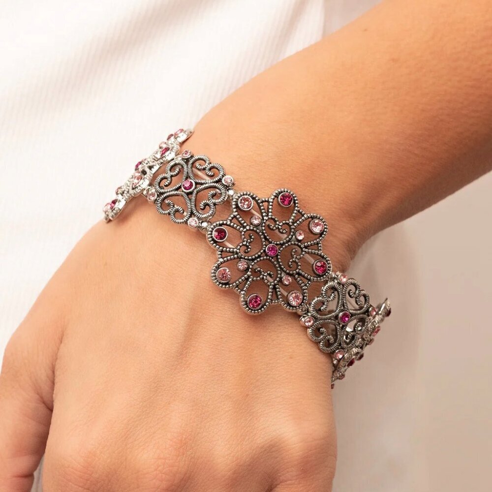 Paparazzi Jewelry Accessories - Regal Recognition - Pink Bracelet - Vintage
